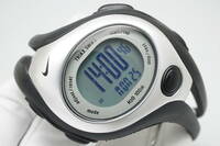 C104●作動良好 美品 NIKE ナイキ オーバル型 デジタル メンズレディース腕時計 ブラック黒×シルバー お洒落 クォーツ