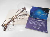 ★即決★ＨＯＹＡブルーライトカットＰＣレンズ付き老眼鏡●ＯＮＯＦＦ／クラシックタイプのチタンフレームＣ２
