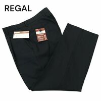 【新品 未使用】 REGAL リーガル 通年 1タック ウォッシャブル ストレート スラックス パンツ Sz.76　メンズ ネイビー　A4B01027_2#R