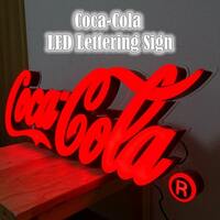 コカ・コーラ LEDライト ガレージ 看板 ネオン レタリングサイン 電飾看板 レッド インテリア コーラ アンティーク 個性的 壁掛け