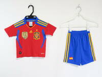 スペイン 代表 2011 ホーム ユニフォーム 上下セット ジュニア 100cm アディダス ADIDAS 送料無料 サッカー シャツ 子供 キッズ