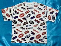 【WEGO】ウィゴ・ワイドシルエット・コットンTシャツ・綿100%・メンズMサイズ・新品同様　WEGO Tシャツ 総柄