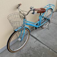 丸石サイクル　水色自転車　24インチ　直接取引、近隣取引限定
