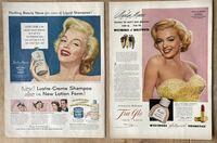 ◆マリリンモンロー（Marilyn Monroe）化粧品広告2点セット・ビンテージ雑誌＜LIFE誌・ライフ誌＞洋書・広告・ポスター・看板