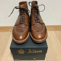 Alden Conformal Shoe Store オールデン コンフォーマルシューストア別注 41144H レースアップブーツ モックトゥ ブラウン 8.5D メンズ