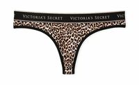 Victoria's Secret ヴィクトリア シークレット ロゴ コットン ソング パンティー Tバック ショーツ Natural Cheetah 未開封品 送料無料