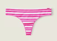 Victoria's Secret ヴィクトリア シークレット PINK シームレス ソング Tバック ショーツ Atomic Pink Striped 未開封新品 送料無料