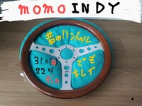 【父これ】 昔のハンドル イタリア製 momo INDY 6-83 木製 35cm ウッドステアリング ステアリング 当時物 モモ モモステ インディ 35Φ 