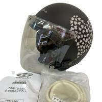【美品】 OGK KABUTO KL-mini ジェットヘルメット 黒系 ブラック系 54-55㎝ 6990-100