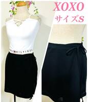 USA製 XOXO キスキス IN AMERICA AND ABROAD ラップスカート　巻きスカート　透け感　ブラック　サイズS