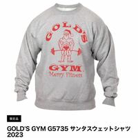 ★ゴールドジム GOLD'SGYM 限定 2023 サンタ スウェット M グレー パーカー Tシャツ トレーナー パンツ 新品 送料込