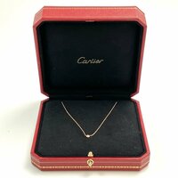 A) Cartier カルティエ ダムール XS ディアマン レジェ ネックレス AU750 ゴールド ダイヤモンド 1石/0.04ct 重量約2.1g 外箱付属 中古