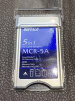 BUFFALO　PCカード　5in1 PC Card Adapter MCR-5A スマートメディア/SD/MMC/メモリースティック/メモリースティックPRO対応