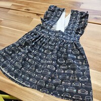 ハンドメード　手作り　ワンピース　ジャンパースカート　９５ｃｍ位　コットン素材