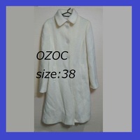 OZOC ステンカラーロングコート 白 M 38 オゾック　送料無料