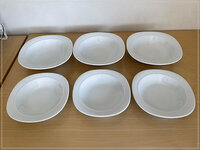 ［即決・送料無料］スープ皿 大３枚 中３枚 合計６枚 カレー皿 パスタ皿 白色食器 シンプル