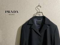 ◯ イタリア製 PRADA テーラード ジャケット / プラダ スーツ ブレザー ネイビー 紺 40 Ladies #Sirchive