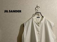 ◯ イタリア製 JIL SANDER ノースリーブ バンドカラー シャツ / ジルサンダー ノーカラー ホワイト 白 32 Ladies #Sirchive