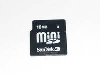 動作保証！SanDisk miniSDカード 16MB