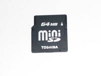 動作保証！TOSHIBA miniSDカード 64MB　安心の日本製