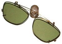 新品 CUSHMAN クッシュマン ハンドメイド 1950's ビンテージ ウェリントン サングラス 専用 クリップオン レンズ (グリーン) 眼鏡 メガネ