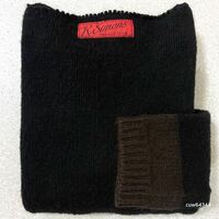 完全正規品 21Aw～ 美品 L RAFSIMONS ラフシモンズ コレクションモデル モヘア混 コントラスティング ニット セーター 黒 ブラック