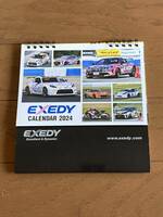 EXEDY 卓上カレンダー　2024 エクセディ　オートバイ　車　レース　カレンダー