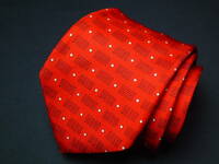 美品 【VERSACE ヴェルサーチ】A2413 赤 RED ITALY イタリア製 SILK ブランド ネクタイ 良品 古着