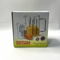 送料無料　新品未使用　SIMAX　耐熱ガラス　計量カップ　大小セット　1L,500ml