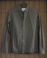 Sacai サカイ DRAW STRING COTTON SHIRTドローストリングコットンシャツ SIZE 1 17-01418M　KHAKI GRAY