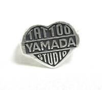 12621◆【SALE】TATTOO STUDIO YAMADA タトゥースタジオヤマダ ハートロゴ リング/指輪【約13号】シルバー 中古 USED