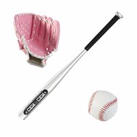 [特価販売][送料無料][キャンプ]子供用 ピンク　野球 　初心者　入門　ベースボール　野球セット　バット　グローブ