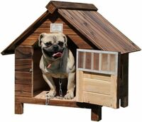 新品 防風 防雨 犬小屋 屋外 XXLサイズ（110×80×100） サーモウッド製 ドッグハウス 窓付き 風通し ペットハウス 大型犬 キャットハウス