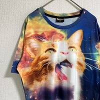 PIZOFF Tシャツ 半袖Tシャツ ネコ 猫 L