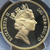 イギリス1987年 エリザベス2世 2ポンド 金貨 PCGS PR69DCAM
