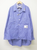 Maison MIHARA YASUHIRO メゾンミハラヤスヒロ A08SH078 22SS Double Layerd Stripe Shirt レイヤードシャツ