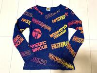 80s 90s 初期　HYSTERIC GLAMOUR ヒステリックグラマー　総柄　ロンＴ　ラメ ロゴ　ガール 美品 レア　希少　ヴィンテージ　NO39890 