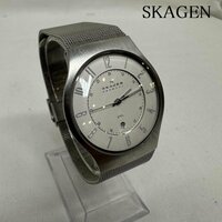 スカーゲン 233XLSS カービングメッシュ クオーツ 腕時計 腕時計 腕時計 - 銀 / シルバー