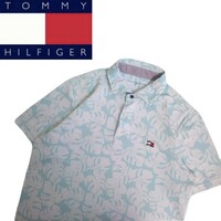 新品同様 近年新作 TOMMY HILFIGER GOLF 吸水速乾 ストレッチ ハワイアン 半袖ポロシャツ メンズL トミーヒルフィガー ゴルフウェア 240358