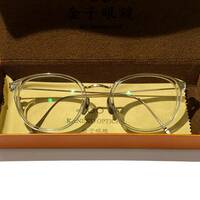 金子眼鏡 KANEKO OPTICAL METAL KM65 LBR 調光レンズ仕様 希少 クリア×ゴールド 金子眼鏡メタルシリーズ サングラス 眼鏡 定価46,200円
