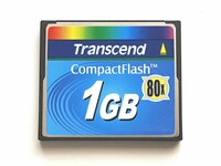 【2枚限り】☆美品☆ CFカード 1GB 80x トランセンド Transcend コンパクトフラッシュ CompactFlash Card