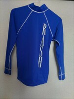 used ラッシュガード メンズ ブルー サーフィン ダイビング フリーサイズ F 長袖 青 blue スイミング プール RASH WET SUITS CO