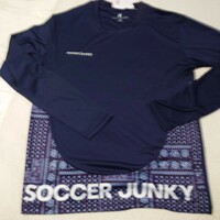 サッカージャンキー　長袖プラシャツ　SJ23A01 ネイビー　Lサイズ