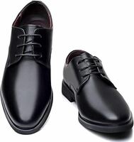 ビジネスシューズ メンズ 紳士靴 通気快適 オールシーズン 就活 通勤 普段用 プレーントゥ ブラック　25cm