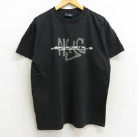 XL/古着 エアロポステール 半袖 ビンテージ Tシャツ メンズ 00s ビッグロゴ nyc コットン クルーネック 黒 ブラック 23sep02 中古