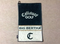 ★中古★キャロウェイ ゴルフ ビッグバーサ タオル カラビナ付き ベルギー製 コットン100% PGA Callaway Golf BIG BERTHA 59cm×36cm