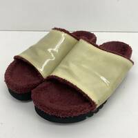 Sue UNDERCOVER エナメル ボア シャークソール サンダル XXSサイズ スーアンダーカバー 異素材 スリッパ 靴 archive 1695