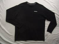 patagonia パタゴニア　ロゴプリント　長袖Tシャツ　サイズ L ブラック