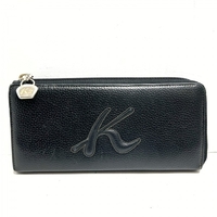 キタムラ Kitamura K2 長財布 - レザー 黒 L字ファスナー 財布