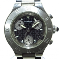 Cartier(カルティエ) 腕時計 マスト21 ヴァンティアン W10198U2 レディース クロノグラフ 黒